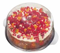 43737 Блюдо для торта d30 см с крышкой h 11см, нержавеющая сталь, полистирол APS