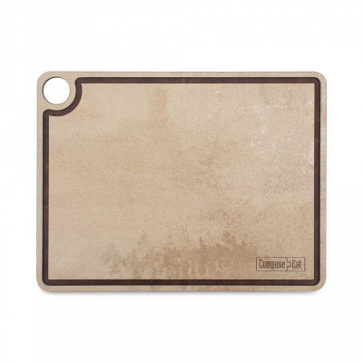 DRJ32240433KL6 Доска разделочная c желобом 32*24см, порфир кремовый, ComposeEat, композитный материал