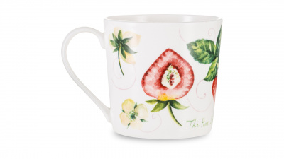 JM-90537/3 Кружка Just Mugs Dorset Фермерский садик Клубника 400 мл, фарфор костяной